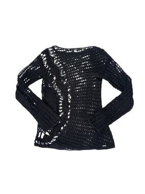 DIESEL BLACK ANGORA GAUGE KNIT SWEATER